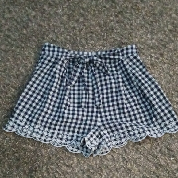 BLU PERRY Checked Cotton Shorts - Picture 2 of 9